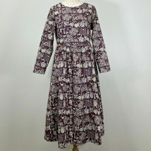 リバティプリント シンプルギャザーワンピース（長袖）＜Mサイズ＞44Aの画像