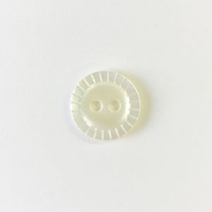 貝ボタン・キザミ・13mm＜白＞