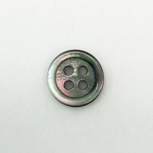 貝ボタン・4ホール・10mm<黒>