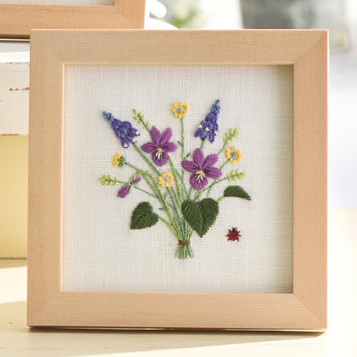 庭図鑑のモチーフクロス | リバティ 生地、編み物、刺繍、刺し子