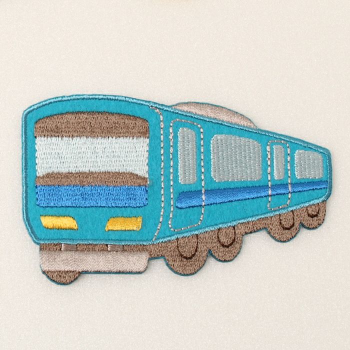 フェルトワッペン 電車 ブルー ホビーラホビーレ オンラインショップ
