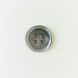 貝ボタン・4ホール・15mm<黒>