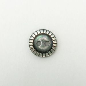 貝ボタン・キザミ・10mm＜黒＞