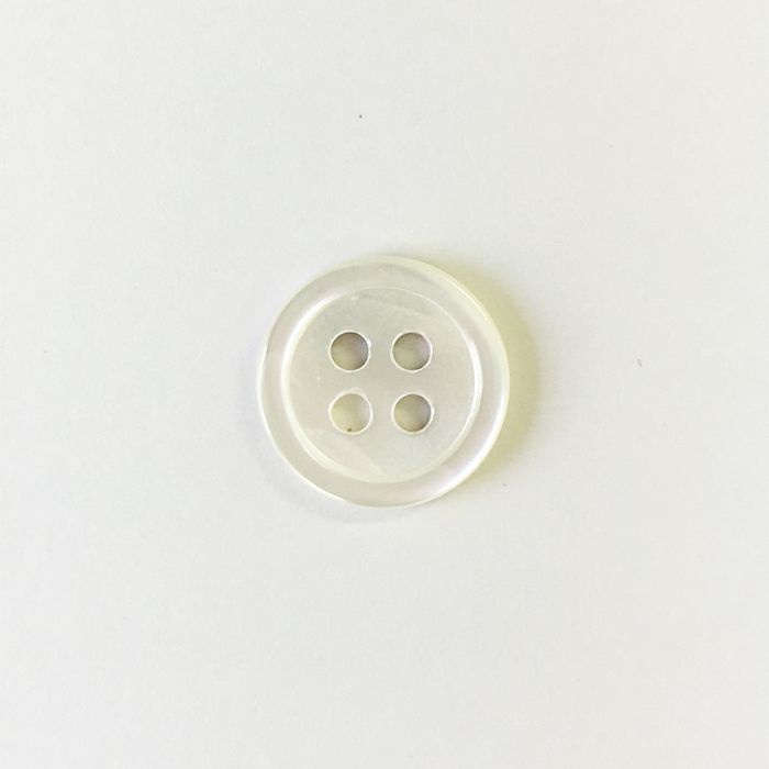 貝ボタン・4ホール・11.5mm＜白＞