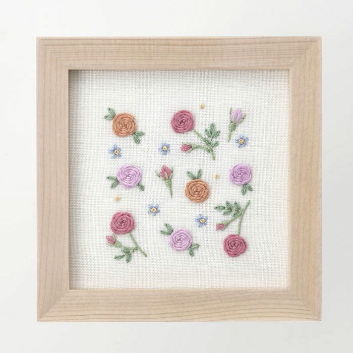 ミニフレーム＜ローズ＞ | リバティ 生地、編み物、刺繍、刺し子のこと 