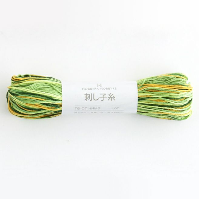 刺し子糸 ぼかしグリーン＜203＞ | リバティ 生地、編み物、刺繍