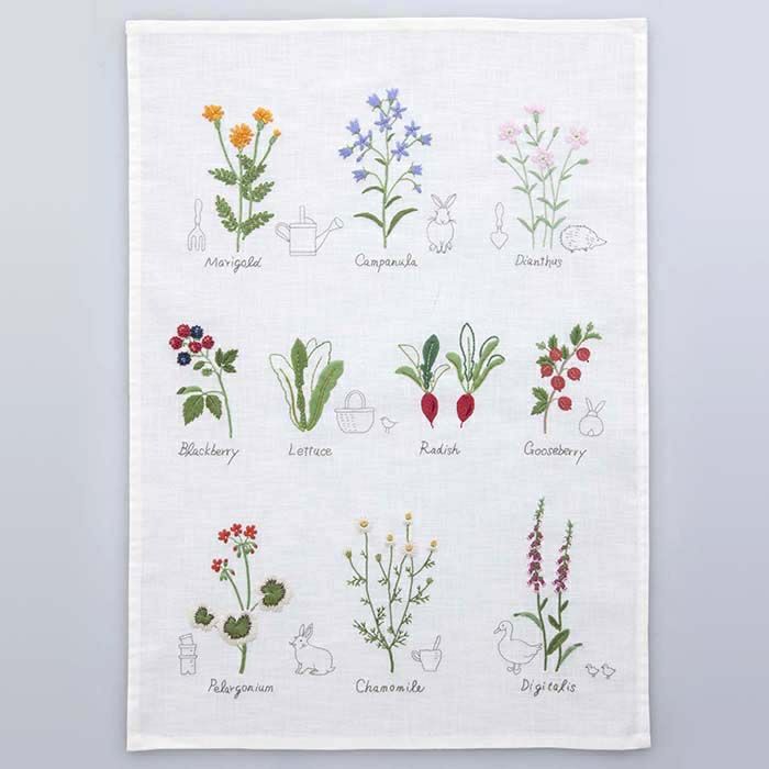 ステッチクロス＜コテージガーデン＞ | リバティ 生地、編み物、刺繍