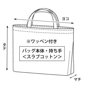 【オーダー】レッスンバッグ＜基本形＞（ワッペン付き） （裏布使用） （バッグ本体・持ち手　スラブコットン）＜お仕立て代＞