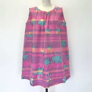 MASAKIコレクション<ジャカードボーダー>ギャザーネックチュニック<Lサイズ>A