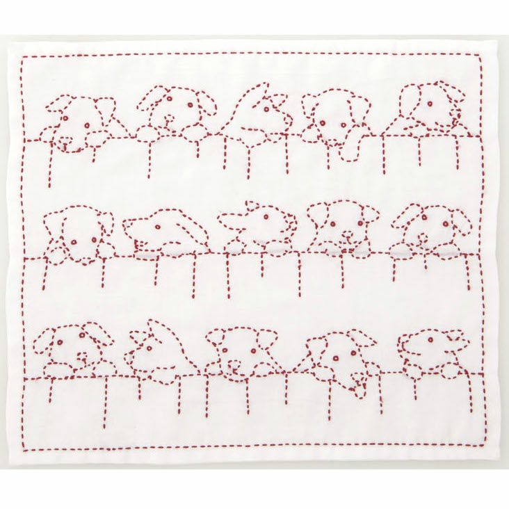 刺し子・こいぬのともだち