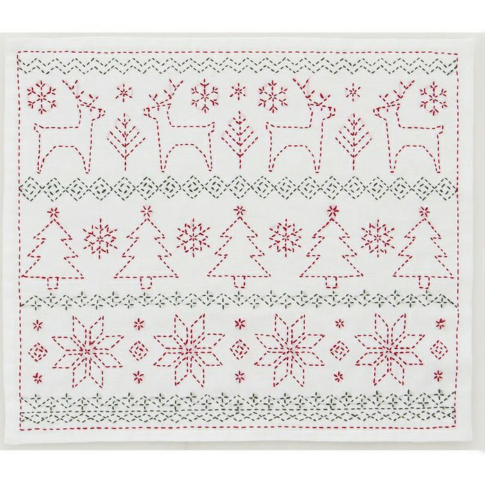 刺し子 クリスマス3 | リバティ 生地、編み物、刺繍、刺し子のことなら 