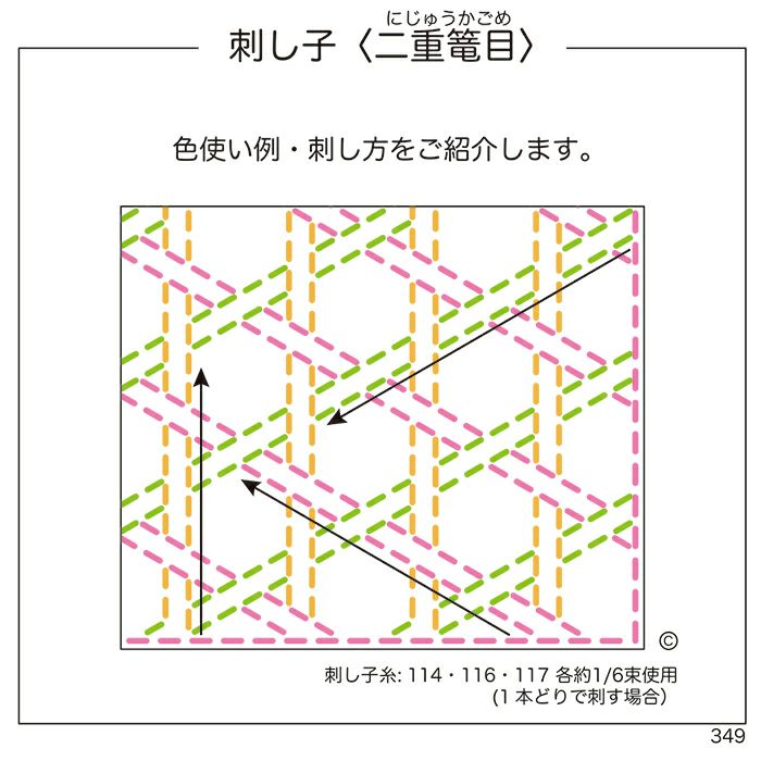 刺し子 二重篭目