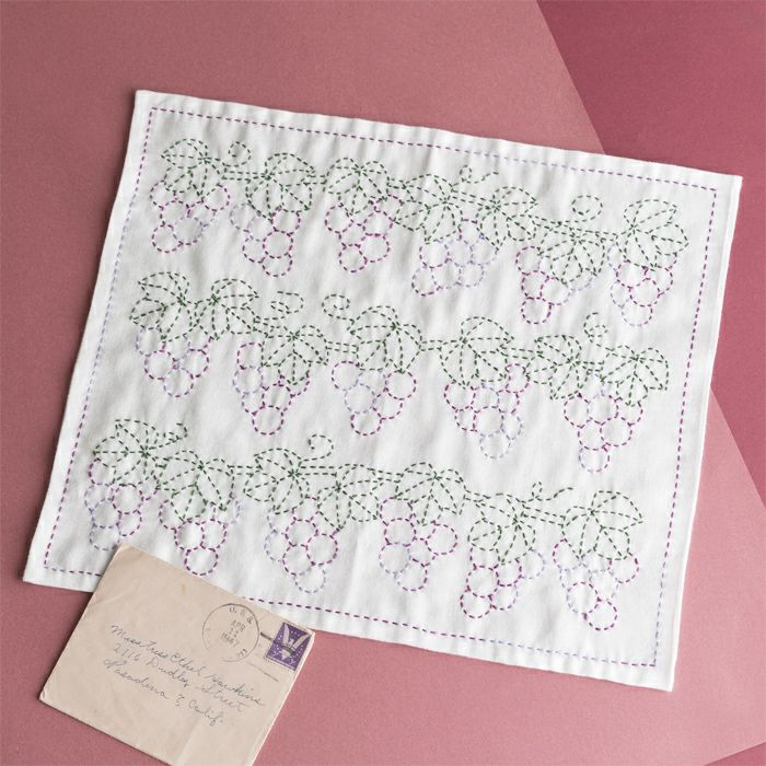 刺し子 ぶどう2 | リバティ 生地、編み物、刺繍、刺し子のことなら