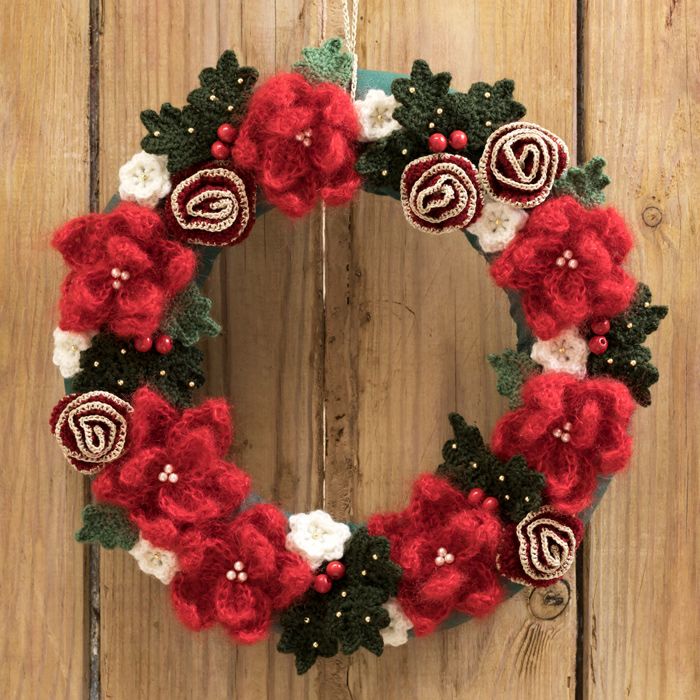 クリスマスリース 編み物 材料セット ホビーラホビーレ オンラインショップ