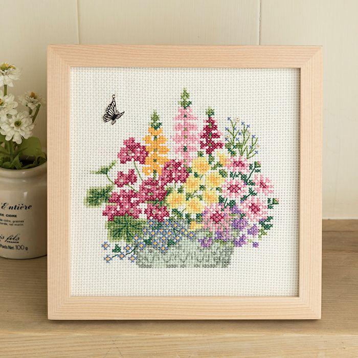 クロスステッチフレーム＜ガーデンポット＞