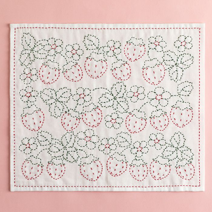 刺し子 りんご | リバティ 生地、編み物、刺繍、刺し子のこと