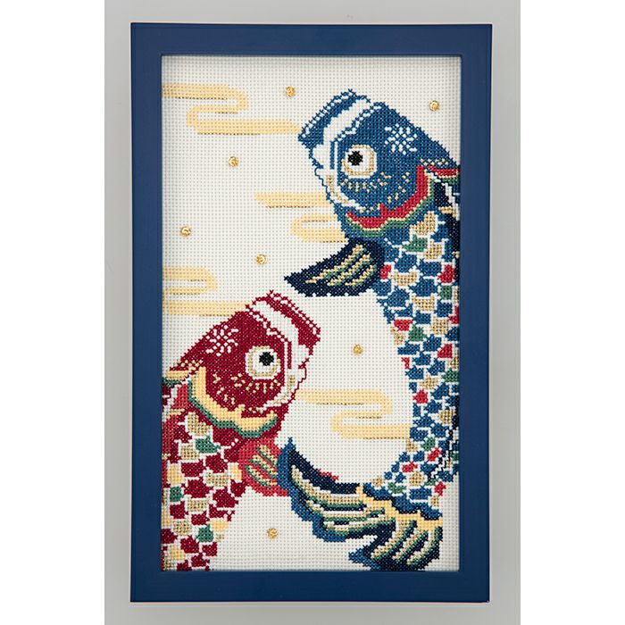 クロスステッチフレーム＜鯉のぼり＞ | リバティ 生地、編み物、刺繍 
