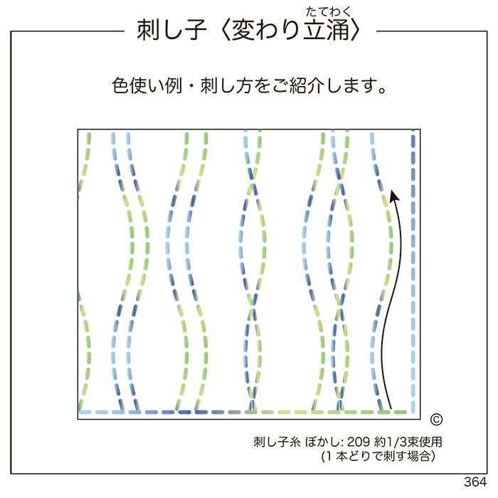 刺し子 変わり立涌