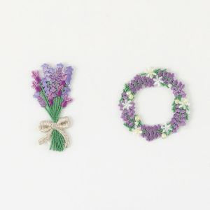 刺しゅうワッペン＜ラベンダー＞