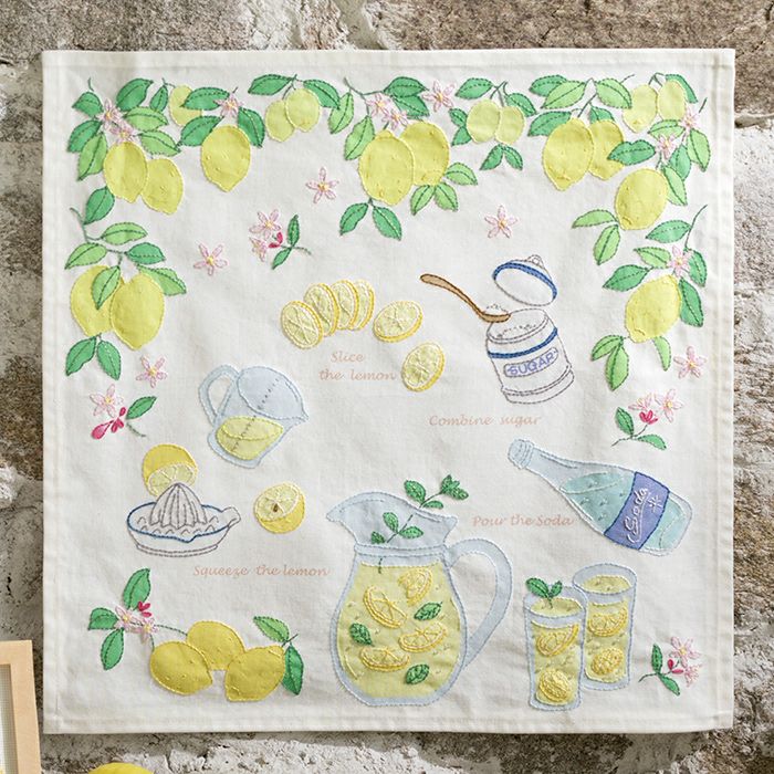 ステッチクロス＜レモネード＞ | リバティ 生地、編み物、刺繍、刺し子