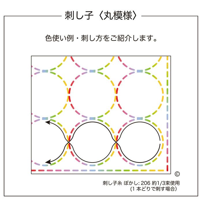 刺し子 丸模様