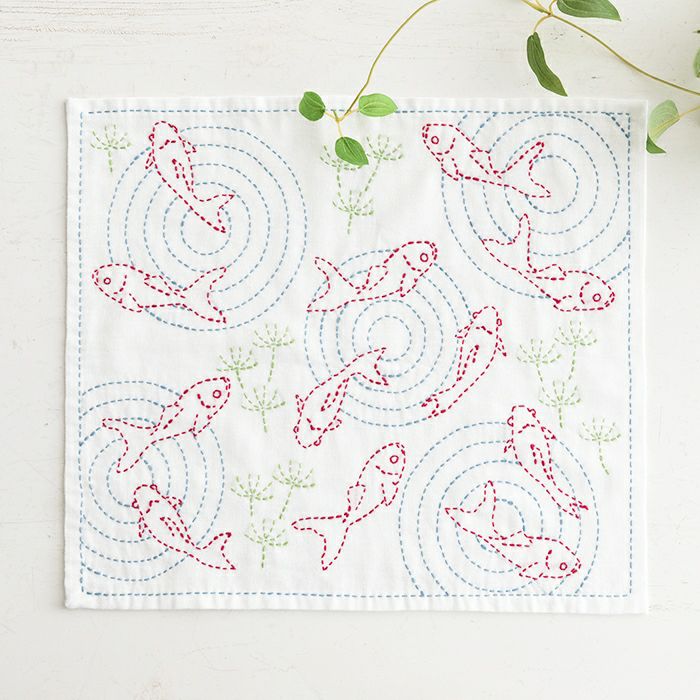 刺し子 金魚 | リバティ 生地、編み物、刺繍、刺し子のことなら