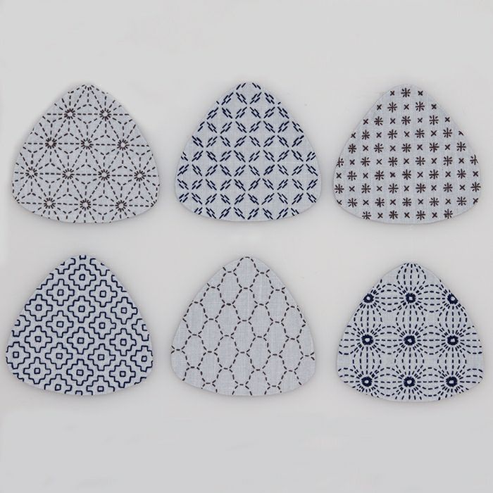 刺し子のコースター＜トライアングル＞