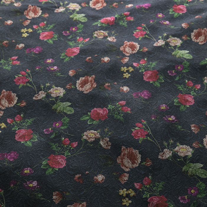 生地 ホビーラホビーレデザインコレクション ウールライクツイル ボタニカルローズ＜1N＞