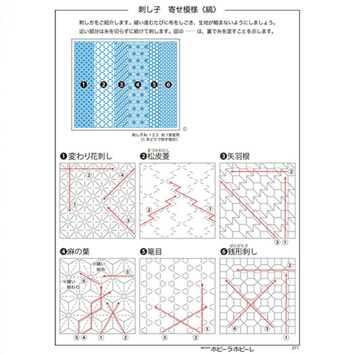 刺し子 寄せ模様＜縞＞