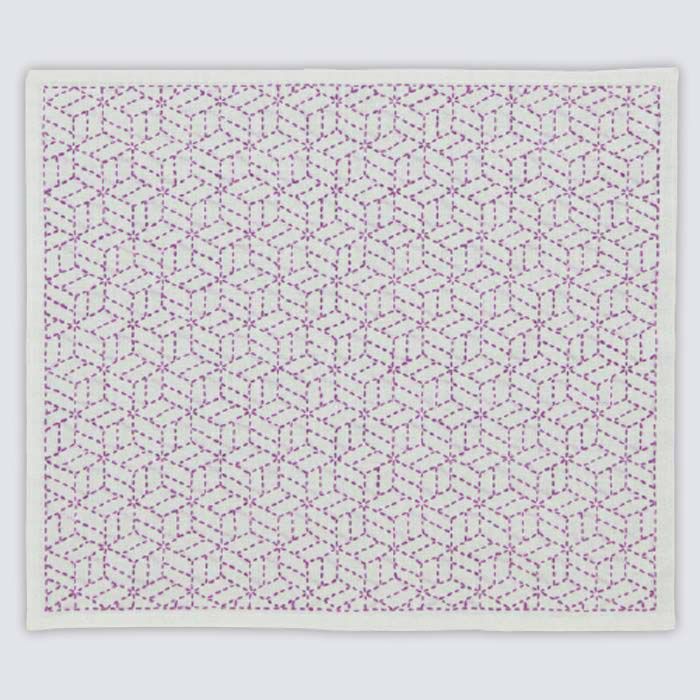 お値下げしました。ホビーラホビーレ刺し子タペストリー完成品 刺し子 寄木 | リバティ 生地、編み物、刺繍、刺し子のことなら