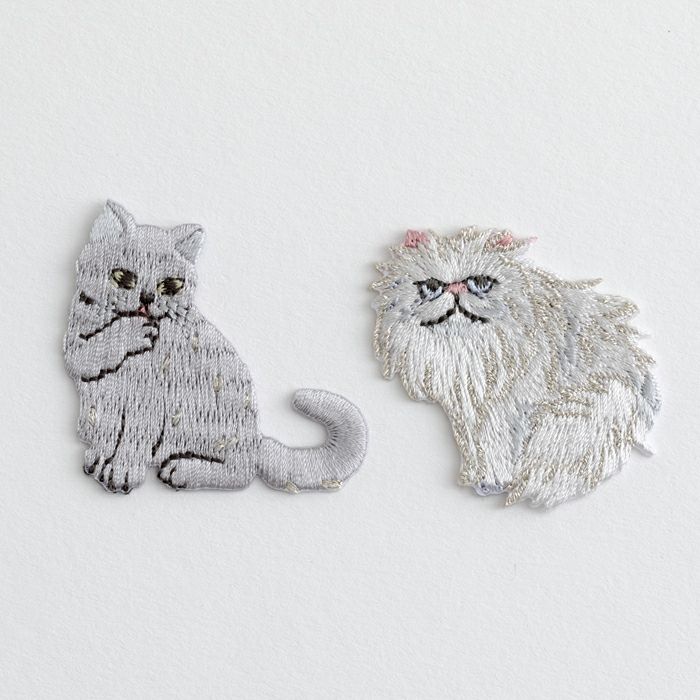 刺しゅうワッペン＜ねこ2＞