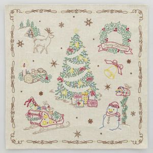 ステッチクロス＜クリスマスの窓辺＞ | リバティ 生地、編み物、刺繍