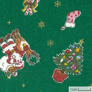 生地 ホビーラホビーレデザインコレクション ソフトキャンブリック クリスマス サンタ＜G＞