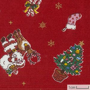 生地 ホビーラホビーレデザインコレクション ソフトキャンブリック クリスマス サンタ＜R＞