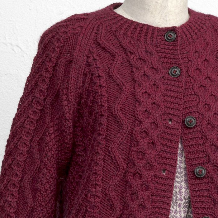 アランカーディガン 編み図 ホビーラホビーレ オンラインショップ