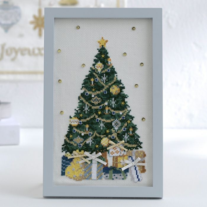 クロスステッチフレーム＜聖夜のノエルリース＞ | リバティ 生地