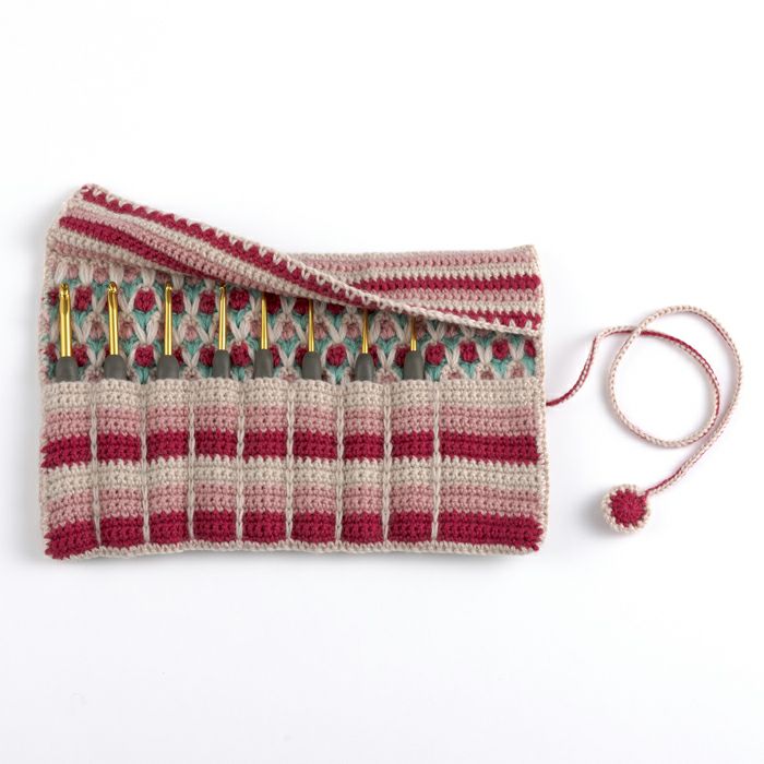 クロッシェカギ針ケース＜ウールキュート＞（編み物 材料セット）