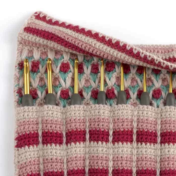 クロッシェカギ針ケース＜ウールキュート＞（編み物 材料セット）