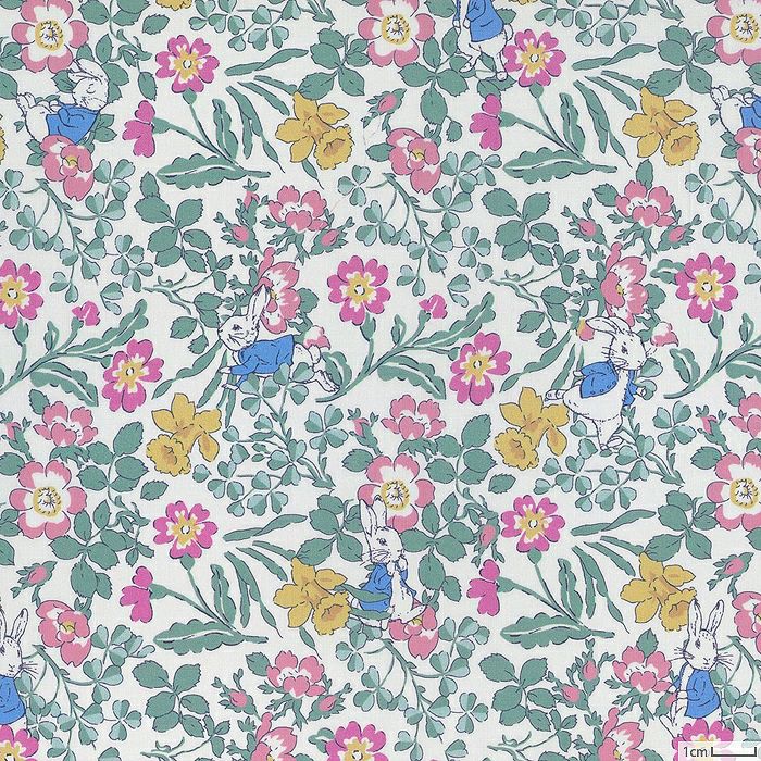 生地 リバティプリント（ホビーラホビーレオリジナル）2021ES ウォーカー・ラビッツ＜02X＞