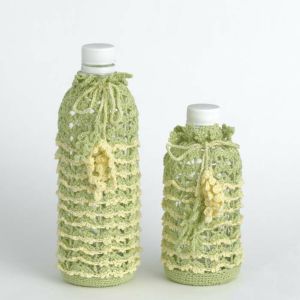 ミモザのボトルホルダー<0534>(編み物 材料セット)
