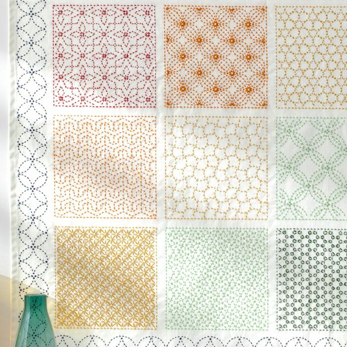 サンプラークロス＜カラフル＞ | リバティ 生地、編み物、刺繍  