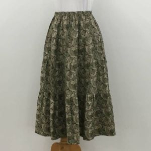 モリス&コープリント ビエラ ティアードスカート<Mサイズ>02BR