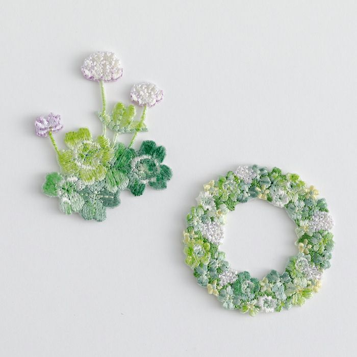 刺しゅうワッペン＜クローバー＞