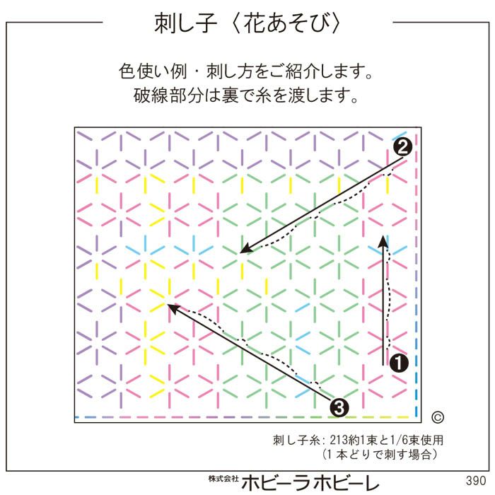 刺し子 花あそび