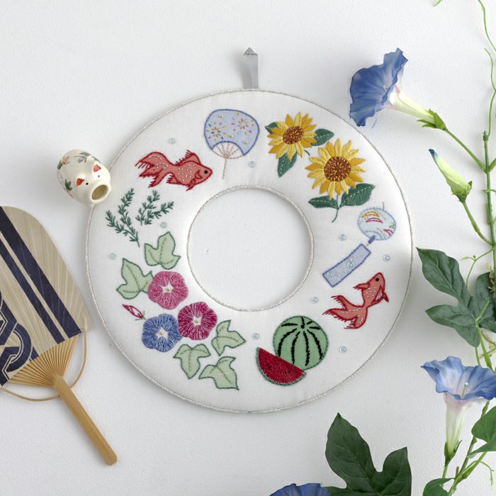 ステッチフレーム＜ミモザの花束＞ | リバティ 生地、編み物、刺繍