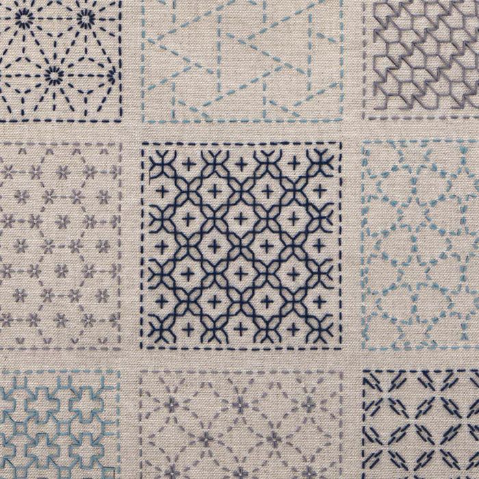 刺し子のバッグ＜四角つなぎ＞