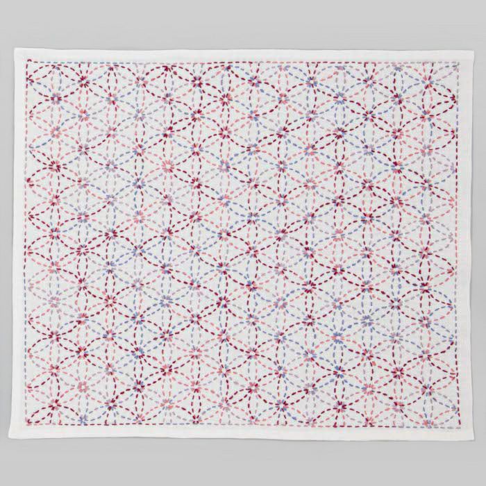 刺し子 花づくし リバティ 生地、編み物、刺繍、刺し子のことなら ホビーラホビーレ 刺し子ふきん 花づくし