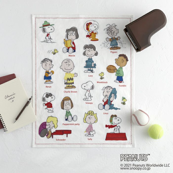ステッチクロス＜スヌーピー大好き＞ | リバティ 生地、編み物、刺繍