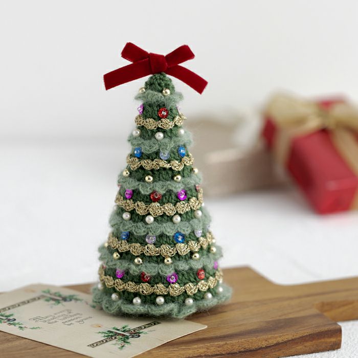 クリスマスツリー（編み物 材料セット） リバティ 生地、編み物、刺繍、刺し子のことなら ホビーラホビーレ