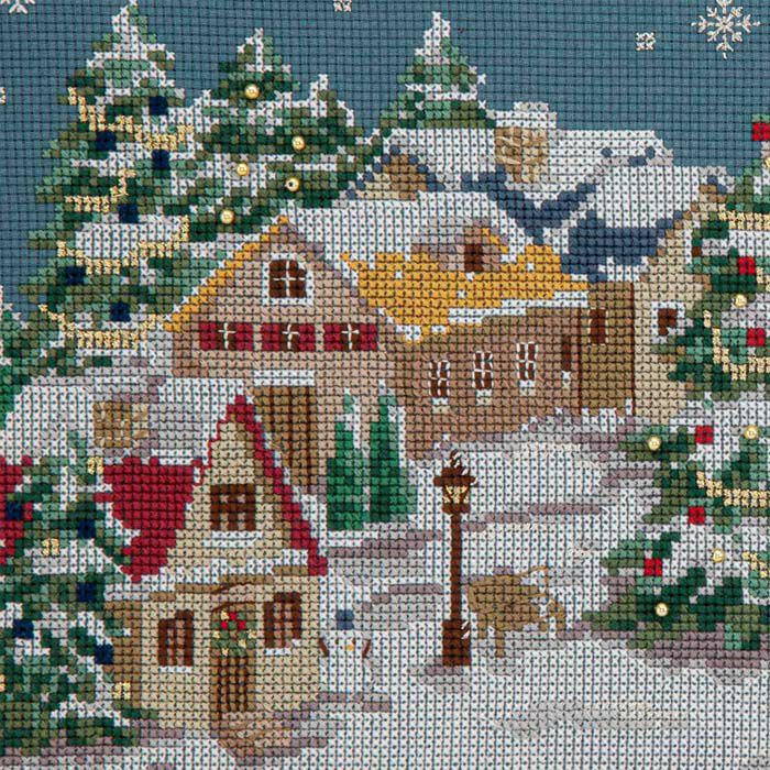 クロスステッチフレーム＜クリスマスの夜＞ | リバティ 生地、編み物